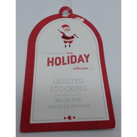 Pottery Barn Kids luke Girl Ice Skater Quilted Holiday Stocking Christmas Xmas - Picture 5 of 7